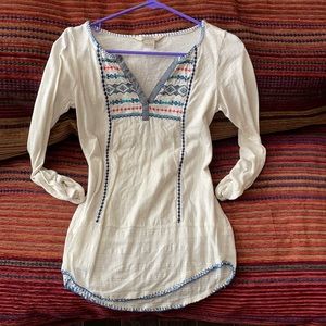 Lucky brand embroidered shirt